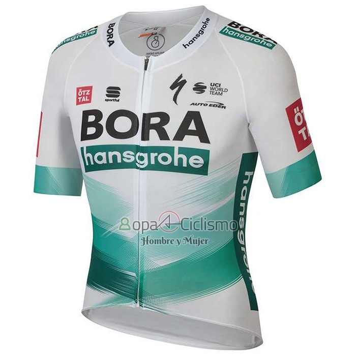 Bora-hansgrone Ropa Ciclismo Culotte Corto 2020 Mangas Cortas Blanco Verde
